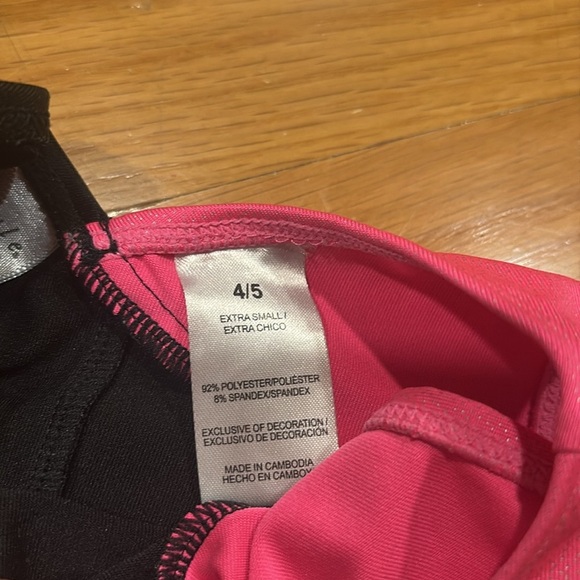 Danskin Black and Pink Leotard with Rhinestones - Picture 3 of 3